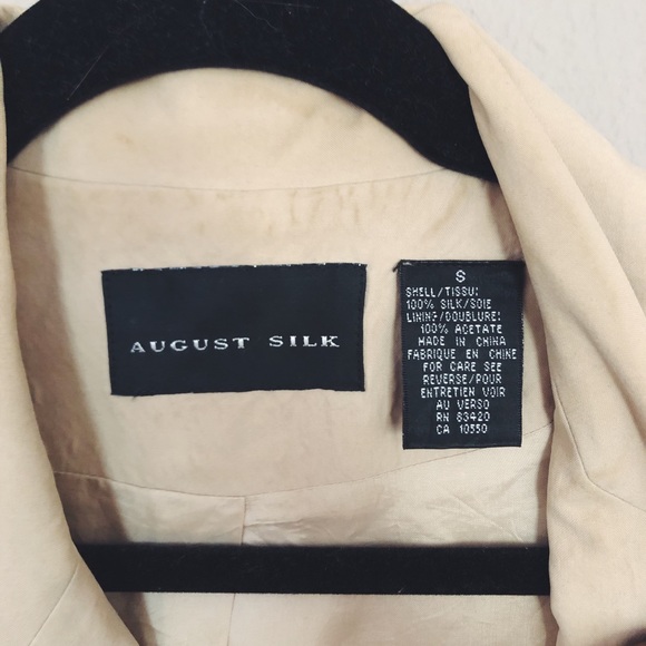 SOLD Vintage silk trench vest jacket - Picture 3 of 10